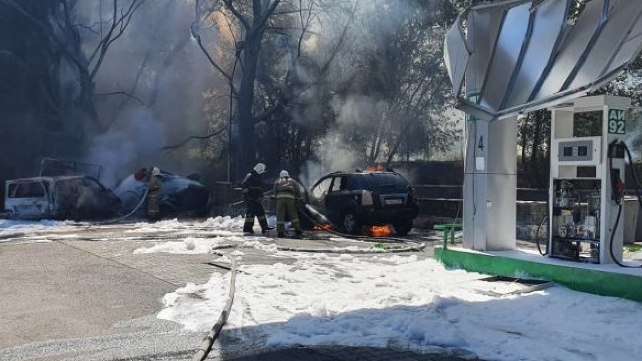 Взрыв газа в машине на заправке