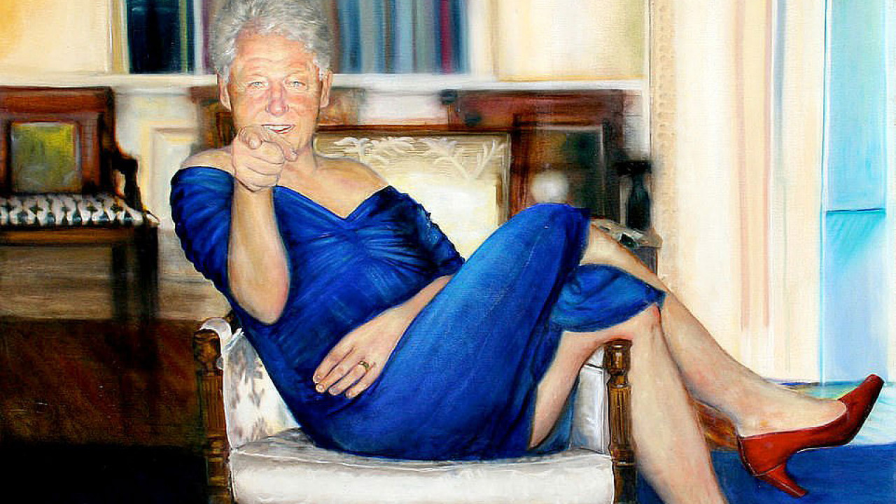 Клинтон в женском платье